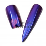 Pigment mirror chrome effect pentru Gel UV sau Acril, CE05 + 1 aplicator Purple-Blue Pigment mirror chrome effect pentru Gel UV sau Acril, CE05 + 1 aplicator Purple-Blue
